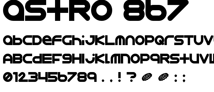 Astro 867 font